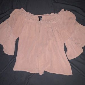 Tan Off The Shoulder Top